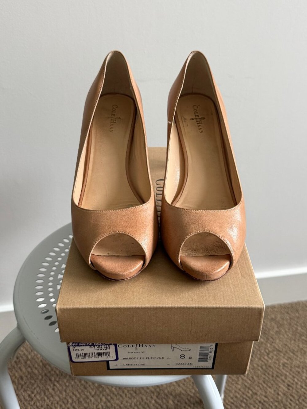 Cole Haan Margot  Peep Toe Pump Size 8